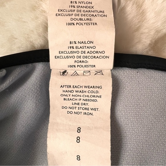 Nike Two Piece Swimsuit Black with Orange and Pink Size 8 - Picture 12 of 15